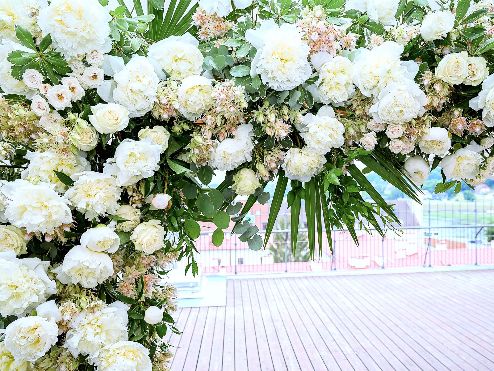 Protea Blushing Bride and White Peonies in an Arch Blog by Kristina Rimiene on Thursd